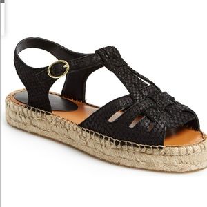 HINGE Aria espadrille platform sandals NWOT